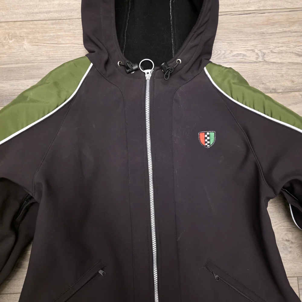 Corazzo Motorcycle Jacket Woman Large Armored Black Green Reflective Made USA - Picture 11 of 16